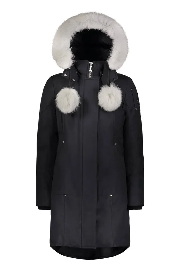 Moose Knuckles Women's Stirling Parka - Navy w/ Natural Fur - Xs