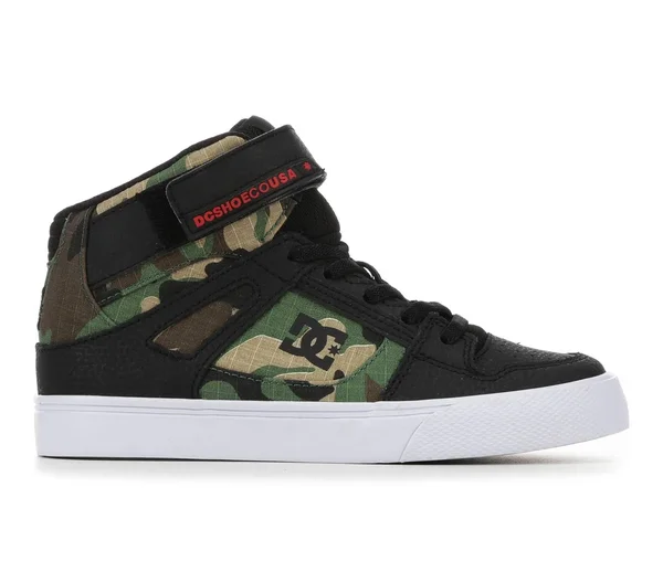 DC Kids Pure High Top EV Shoes - 3 - Black Camo