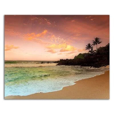 North Shore Dawn, Oahu by Alan Klug - Wrapped Canvas Photograph Print Rosecliff Heights Size: 18x22 H x 22x22 W x 1.5x22 D
