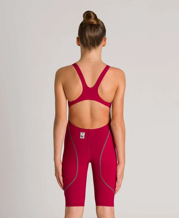 Arena Girls& Powerskin St 2.0 Open Back - Junior Deep Red 28