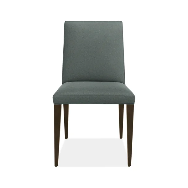 Room & Board - Modern Ava Side Chair in Gino Oatmeal w/ Charcoall Legs Brown White - Fade-resistant Fabric