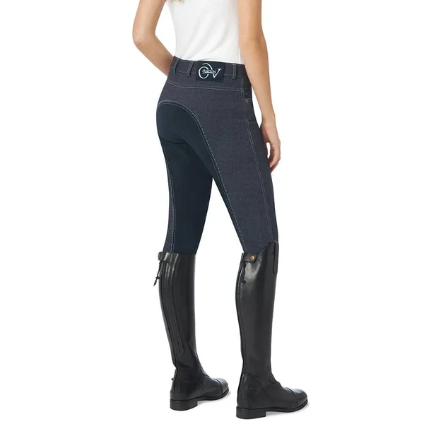 Ovation Euro Jean Front Zip Breeches - Ladies - Full Seat
