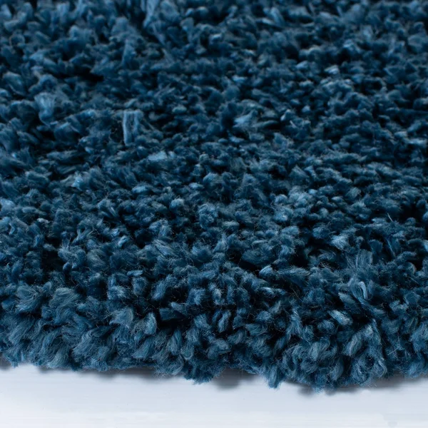 Safavieh August Sophia Solid Plush Shag Area Rug - Navy, 6&7 inch x 6&7 inch Round