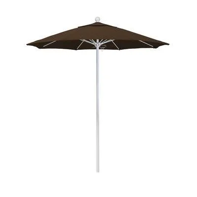 Caravelle 7.5' Market Umbrella Sol 72 Outdoor Frame Color: Matted White, Fabric Color: Olefin-Teak
