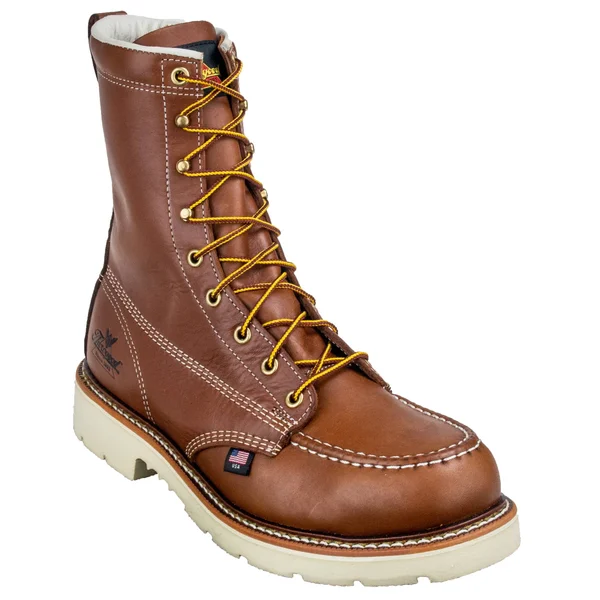 Men's Thorogood 8 inch Moc Toe Wedge Work Boot 804-4308, Size: 10.5, Brown