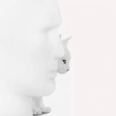 Framed Canvas Art - Mystique by Jon Bertelli ( Animal Art > Cats art)