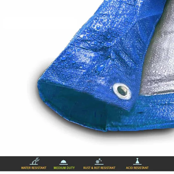 30& x 40& Blue & Silver Multi-Purpose Water Resistant Poly Tarp Cover