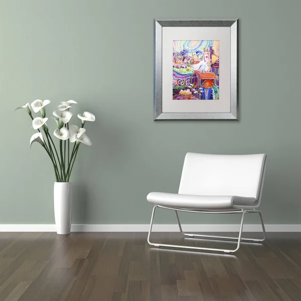 Trademark Fine Art ALI5659-S1620MF Poppycock by Josh Byer, White Matte, Silver Frame 16x20-Inch