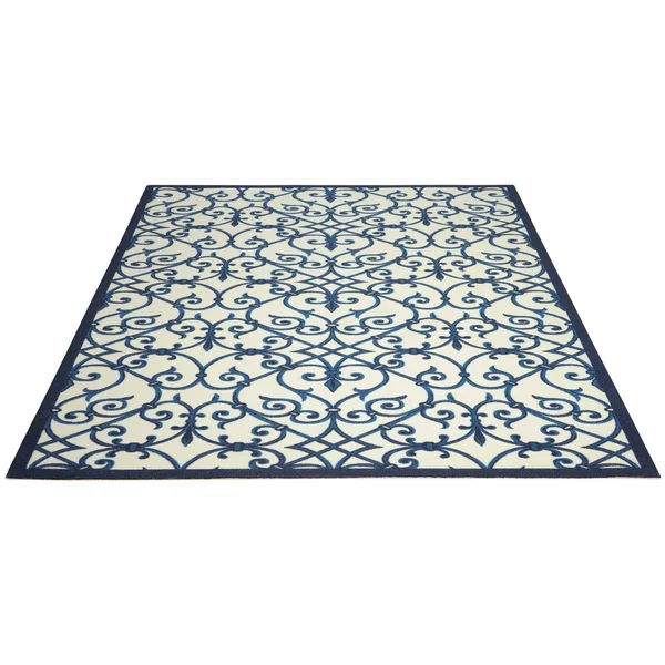 Nourison Home & Garden RS093 Area Rug, Blue, 7&9x22 x 10&10x22