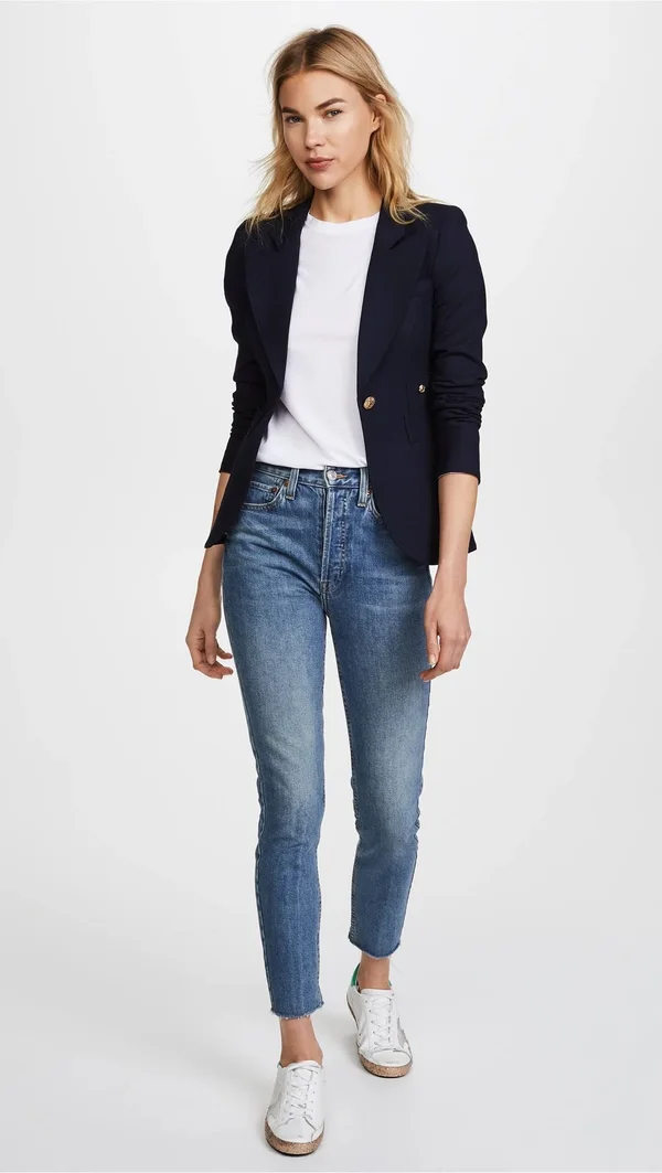 Smythe Women's Duchess Wool Blazer - Navy - Size 12