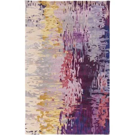 Ebern Designs DeVoe Hand-Tufted Blue/Purple Area Rug - Size: Rectangle 2& x 3&