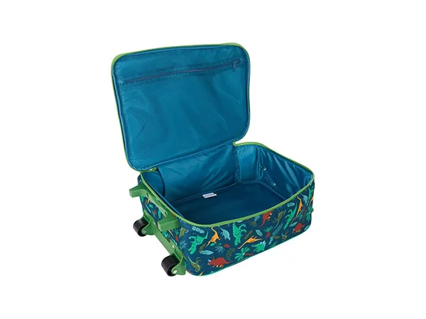 Stephen Joseph Dino Rolling Luggage in Green/Blue