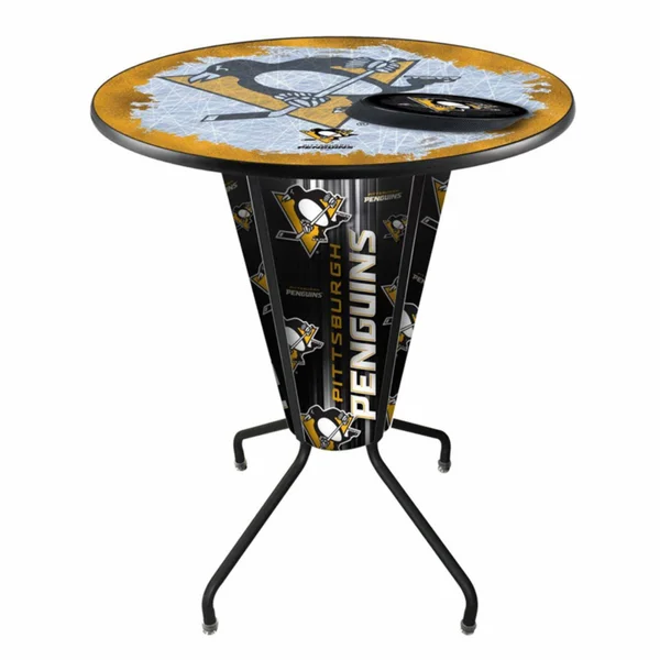 Lighted Pittsburgh Penguins Pub Table
