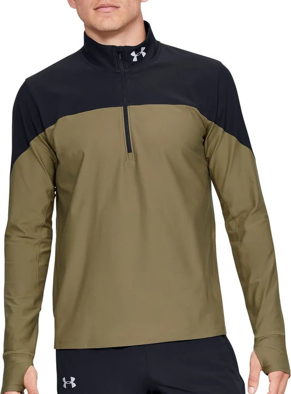 Under Armour Men's Qualifier ½ Zip Long Sleeve Shirt - Outpost Green - XL