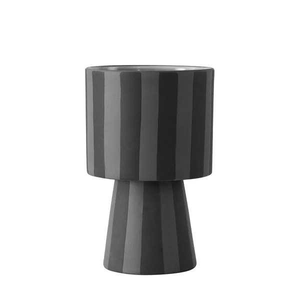 OYOY - Toppu Cachepot, Ø 10 x H 15 cm, Black, Grey