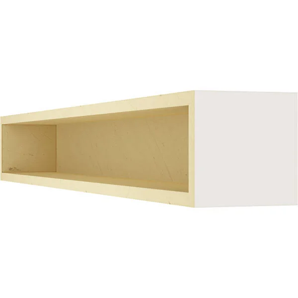 Ekena Millwork MANUSM06X10X48UN 6x22H x 10x22D x 48x22W Smooth Faux Wood Fireplace Mantel - Factory Prepped, Ready for Paint