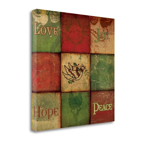 Tangletown Fine Art Holiday Joy by Artique Studio, Giclee Print on Gallery Wrap Canvas, 20x22x20x22