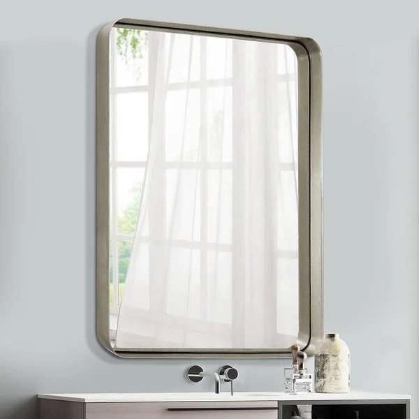Carbon Loft Cornwell Metal Beveled Venetian Wall Mirror - 24*36*1.97 - Champagne Silver