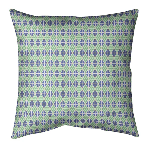 Porch & den Farrin Plain Diamonds Throw Pillow - 18 x 18 - Yellow Pink & Green - Cotton