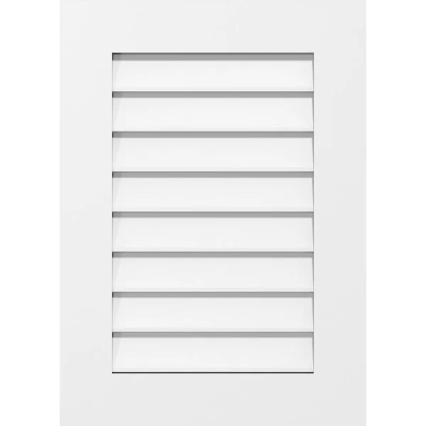 Ekena Millwork GVPVE24X1201SN 24x22W x 12x22H Vertical Surface Mount PVC Gable Vent: Non-Functional, w/ 3-1/2x22W x 1x22P Standa