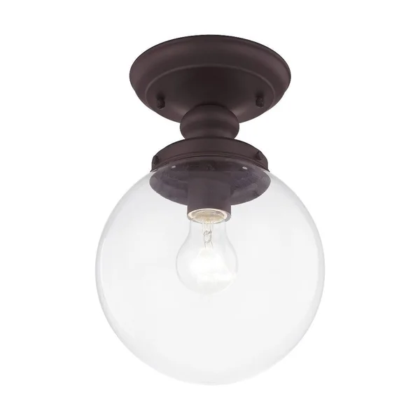 Livex Lighting 50901-07 Sheffield 1 Light Bronze Ceiling Mount