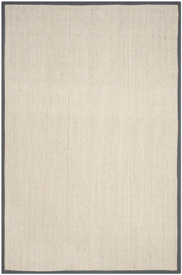 Safavieh Natural Fiber Marble & Dark Grey 6& x 6& Round Rug