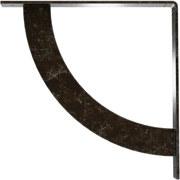 Ekena Millwork BKTM02X16X16BUAWS 2x22W x 16x22D x 16x22H Bulwark Steel BRACKET, Antiqued Warm Silver