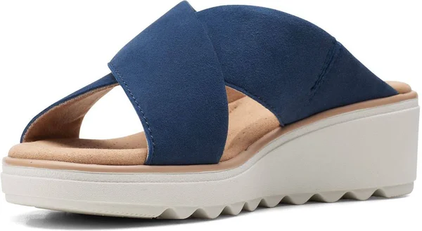Clarks Women's Collection Jillian Gem Sandals - Navy Suede