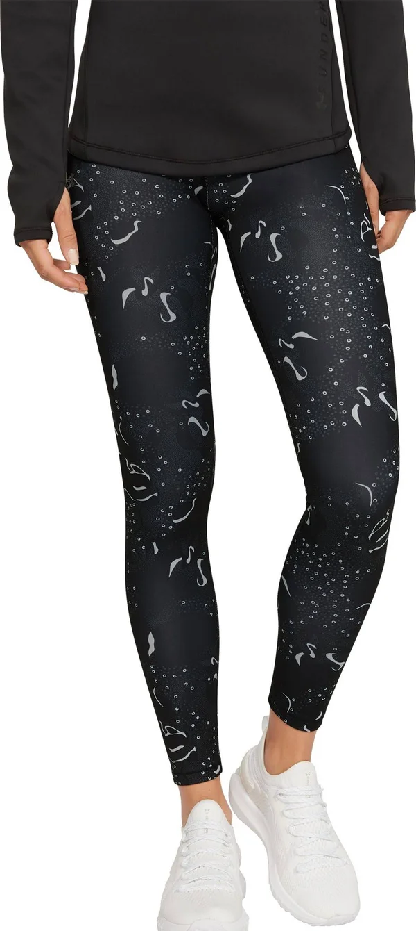 Under Armour Women's ColdGear Armour Print Leggings, XS, Black