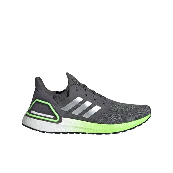 Adidas Ultraboost 20 Shoes - Men's - Grey Five, Silver, Signal Green - 14