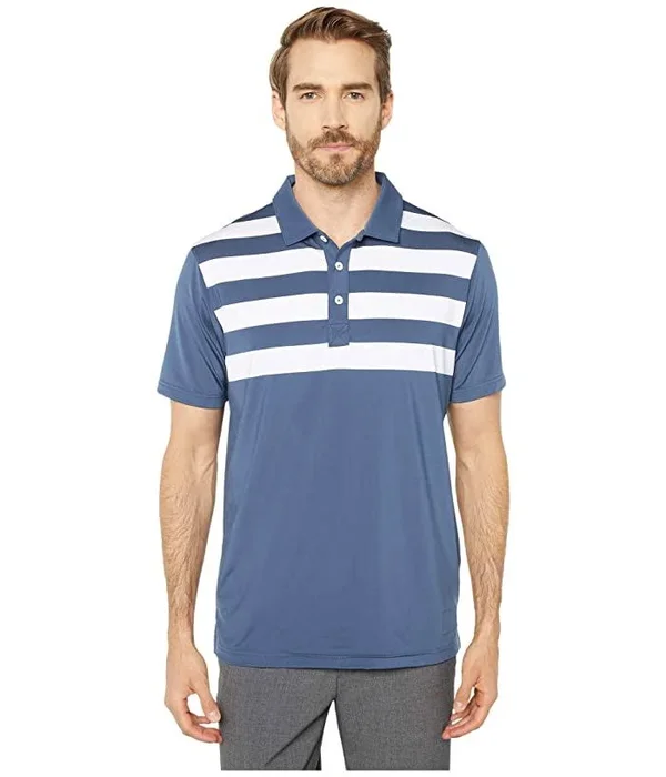 Puma Men's Pars and Stripes Golf Polo - Large, Blue