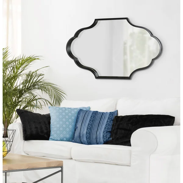 Kate and Laurel Rowla Framed Wall Mirror - 18x24 - Black