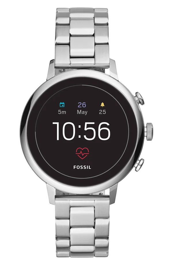 Fossil - Gen 4 Venture HR Smartwatch 40mm Stainless Steel - Silver