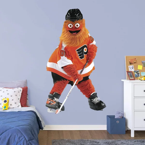 Philadelphia Flyers: Gritty Mascot - Officially Licensed NHL Removable Wall Decal Life-Size Mascot + 2 Team Wall Decals by Fathe