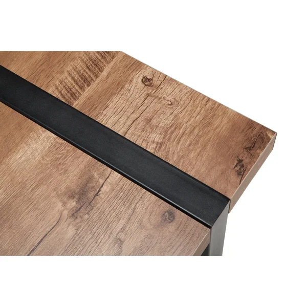 Ofm Modern 48x22 Metal O-Frame Computer Desk, in Knotty Oak