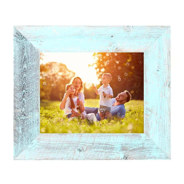 BarnwoodUSA, Farmhouse Picture Frame with 3 inch Wide Frame, 100% Reclaimed Wood (8.5x11, Robins Egg Blue)
