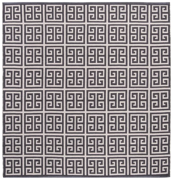 Safavieh Montauk MTK724E Area Rug Dark Grey, Ivory 6& x 6& Square