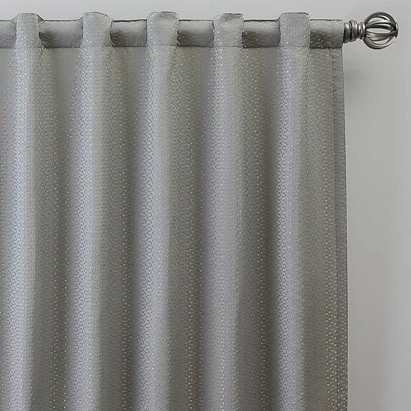 Bargello 95x22 Rod Pocket/Back Tab Room Darkening Window Curtain Panel in Sky Blue