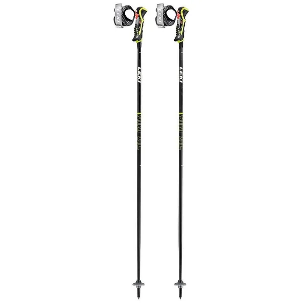 Leki Airfoil 3D Ski Poles Black Green - 125cm 50in