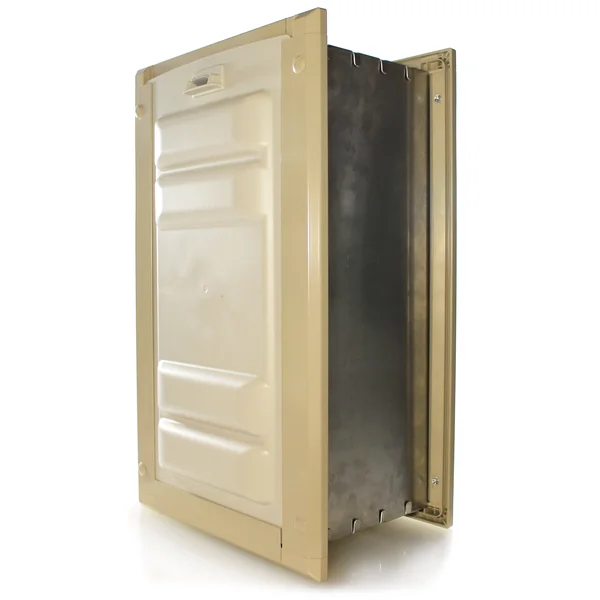 Endura Flap Wall Mount Pet Door Small, Double Flap, Tan
