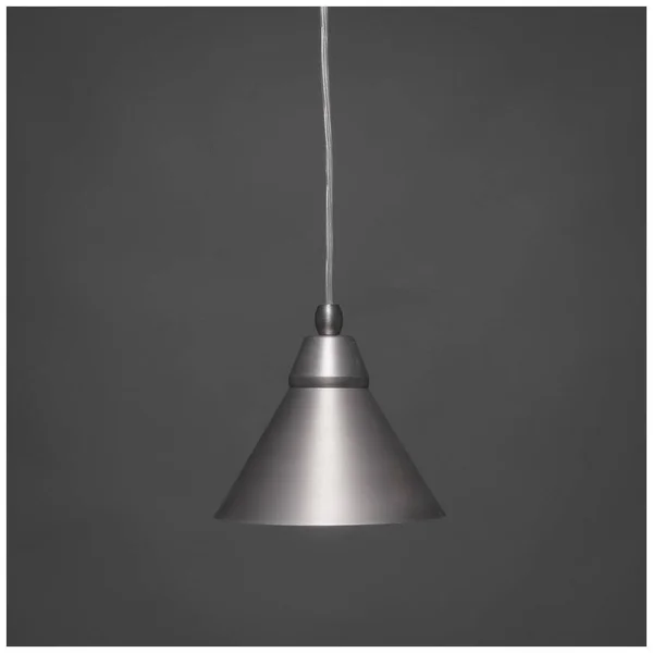 Toltec Lighting-22-BN-421-One Light Cord Mini-Pendant Brushed Nickel Finish with Brushed Nickel Cone Metal Shade
