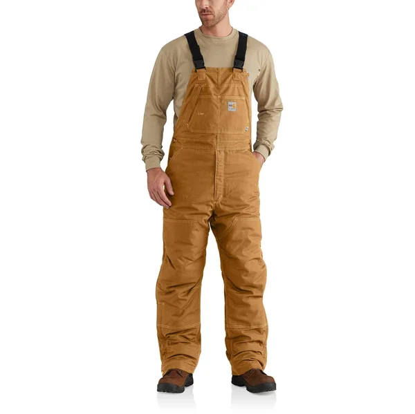 Carhartt Men's Flame Resistant Quick Duck Lined Bib Overall