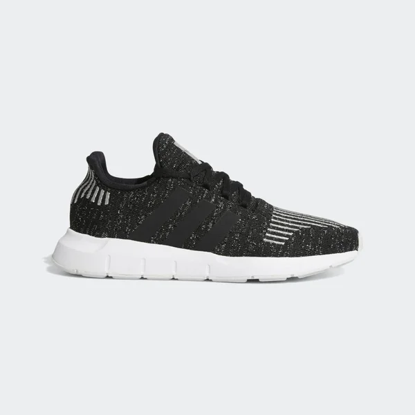 Adidas Swift Run Black/White Print Women's Shoes, Size: 7.5