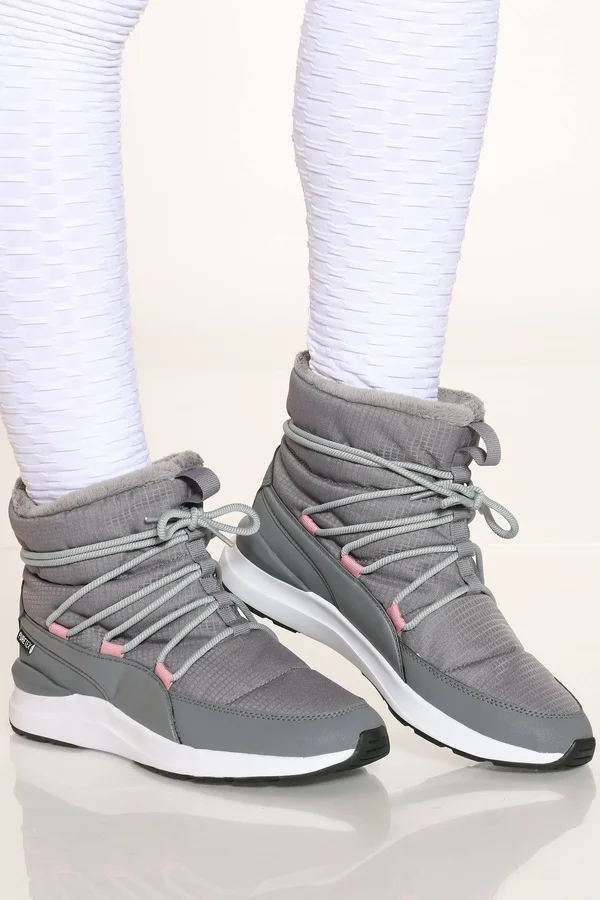 Puma Adela Puretex Women's Winter Boots - 10, Steel Gray/Puma White
