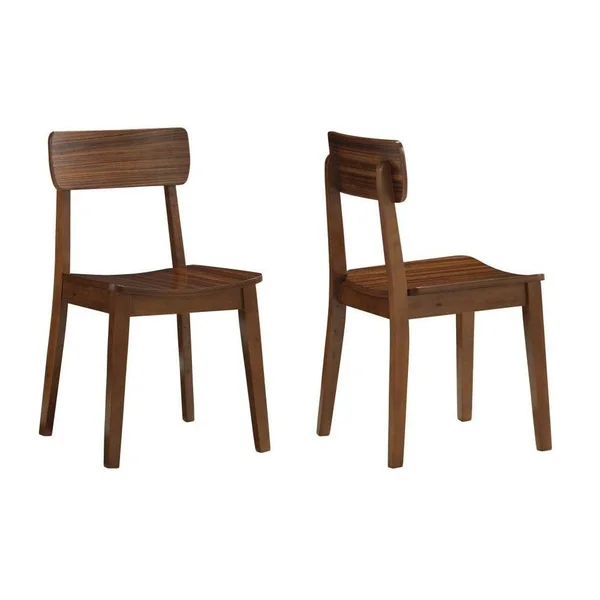 Boraam Ind. Hagen Zebra Series Chair (Set of 2) - Size: Rich Walnut, Brown