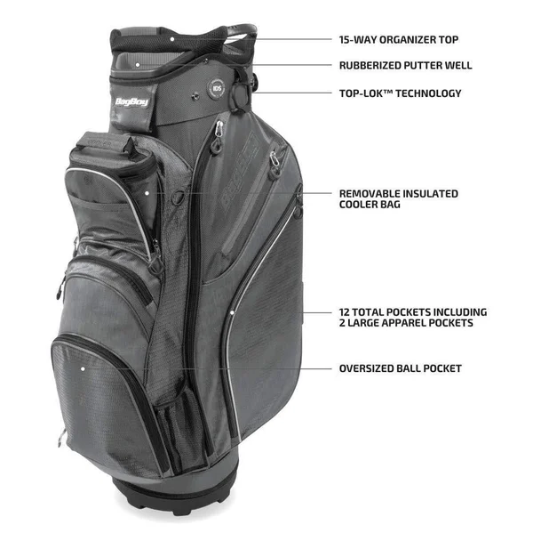 Bag Boy Chiller Cart Bag - Charcoal/Black/White