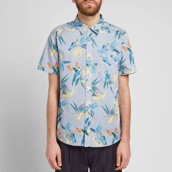 Patagonia Men's Go to Shirt Parrots Ghost Purple - S
