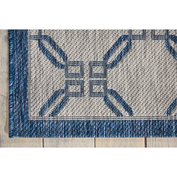 Nourison Garden Party GRD02 Area Rug, Ivory Blue, 6& x 9&
