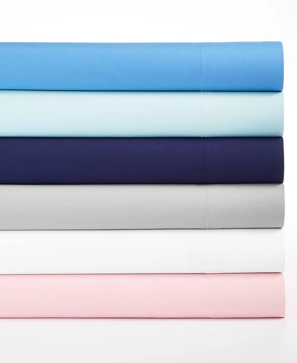 Martha Stewart Essentials Solid Microfiber 4-pc. Full Sheet Set, Created for Macy&s - Blush