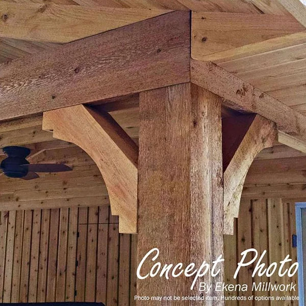 6x22W x 20x22D x 24x22H Balboa Rough Sawn Brace - Western Red Cedar